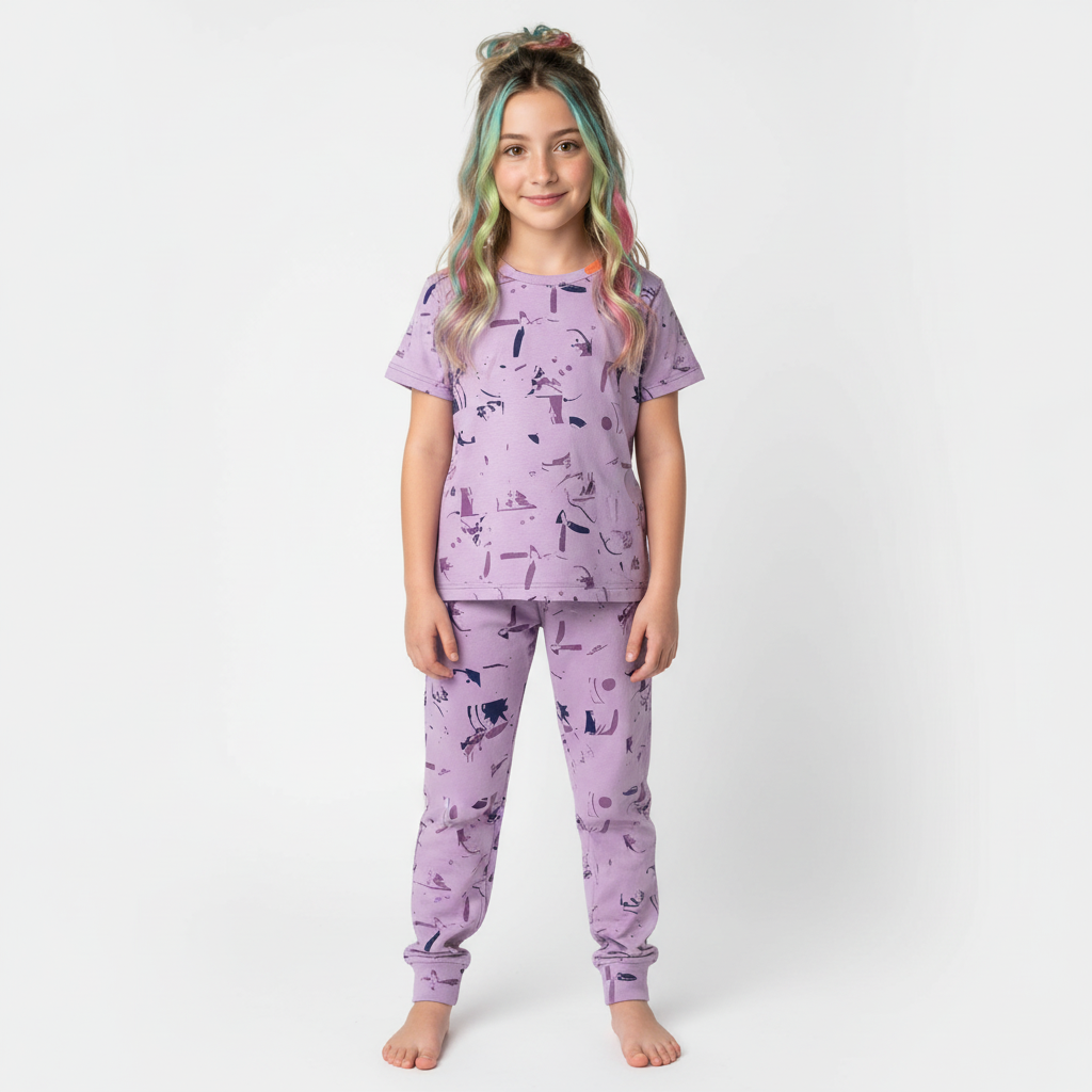 Cartoon Print Kids Cotton Night Suit (1-12 Years) Soft & Comfortable