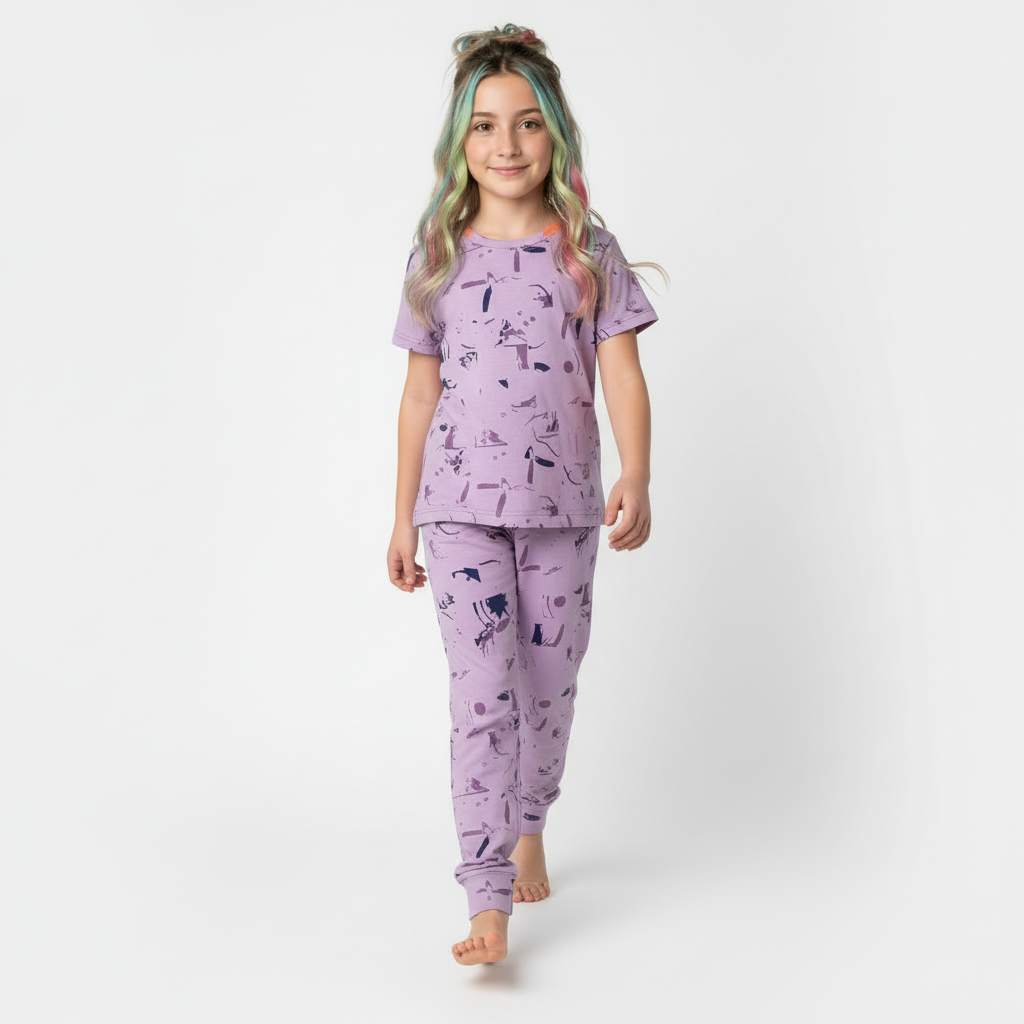 Cartoon Print Kids Cotton Night Suit (1-12 Years) Soft & Comfortable
