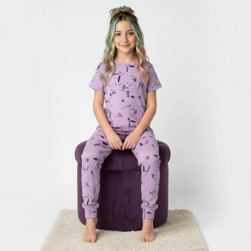 Cartoon Print Kids Cotton Night Suit (1-12 Years) Soft & Comfortable