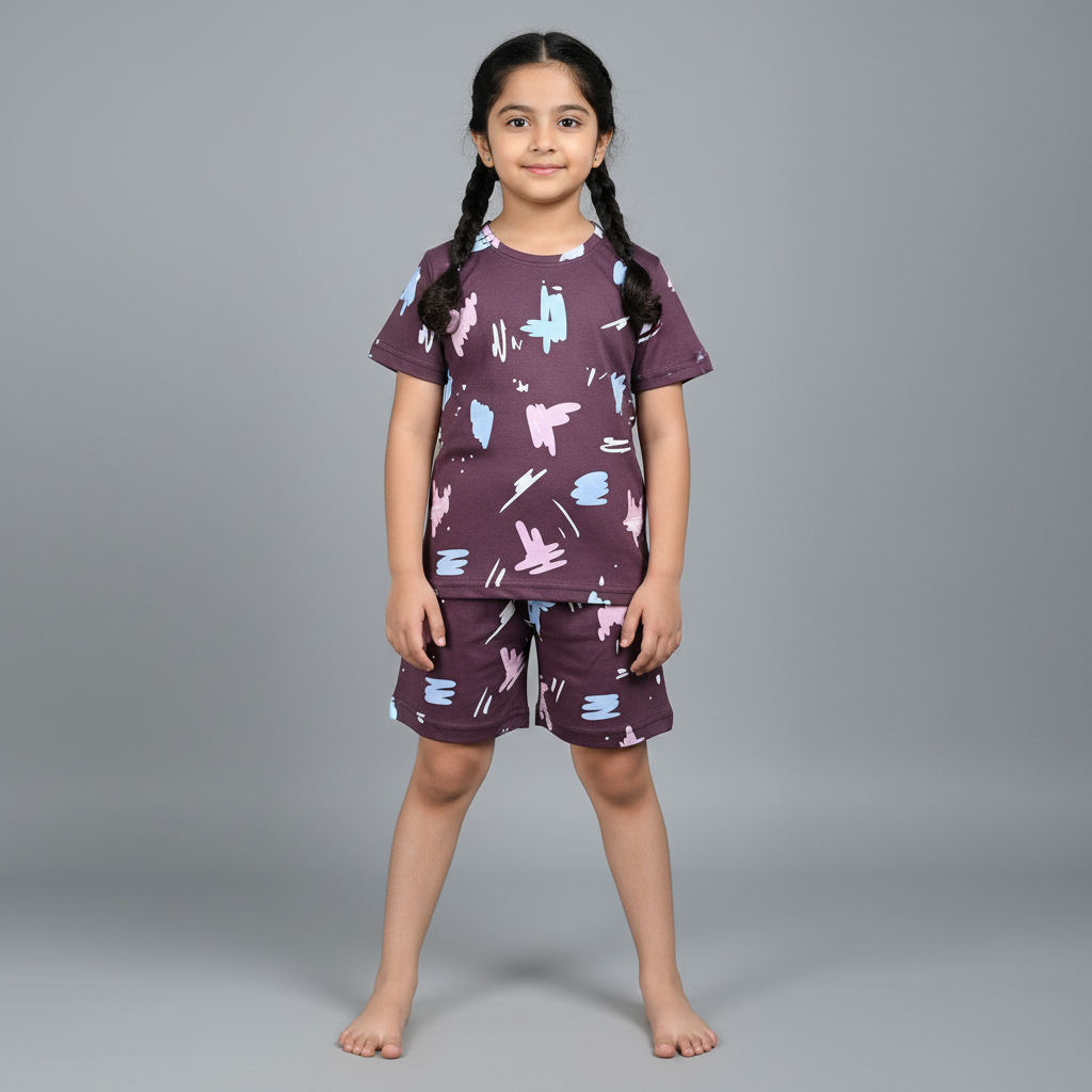Kids Pajama Set Cotton Nightwear (1-12 Years) Relax Fit & Comfortable