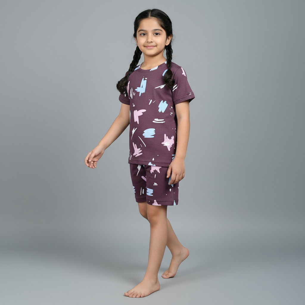 Kids Pajama Set Cotton Nightwear (1-12 Years) Relax Fit & Comfortable