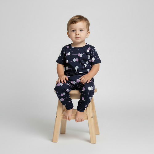 Designer Kids Night Suit Set (1-12 Years) Stylish & Cozy Cotton Sleepwear