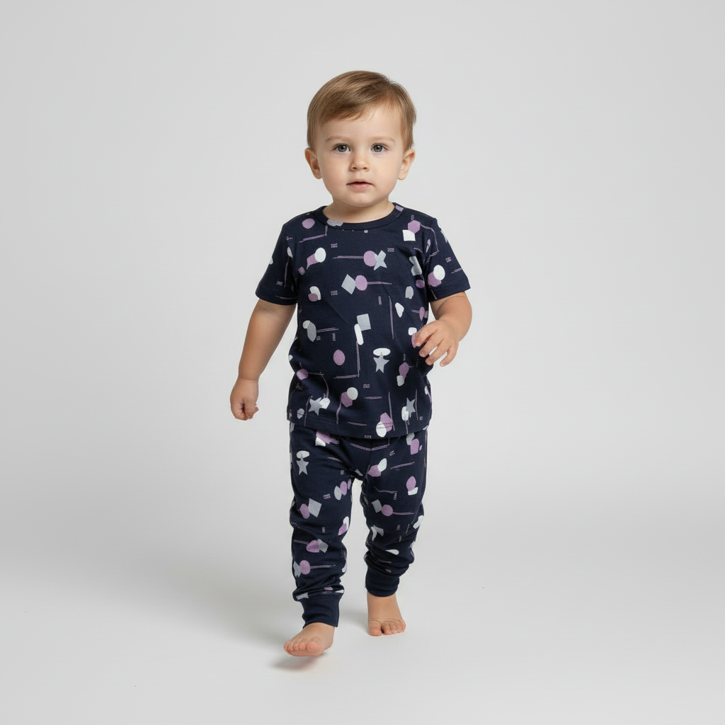 Designer Kids Night Suit Set (1-12 Years) Stylish & Cozy Cotton Sleepwear