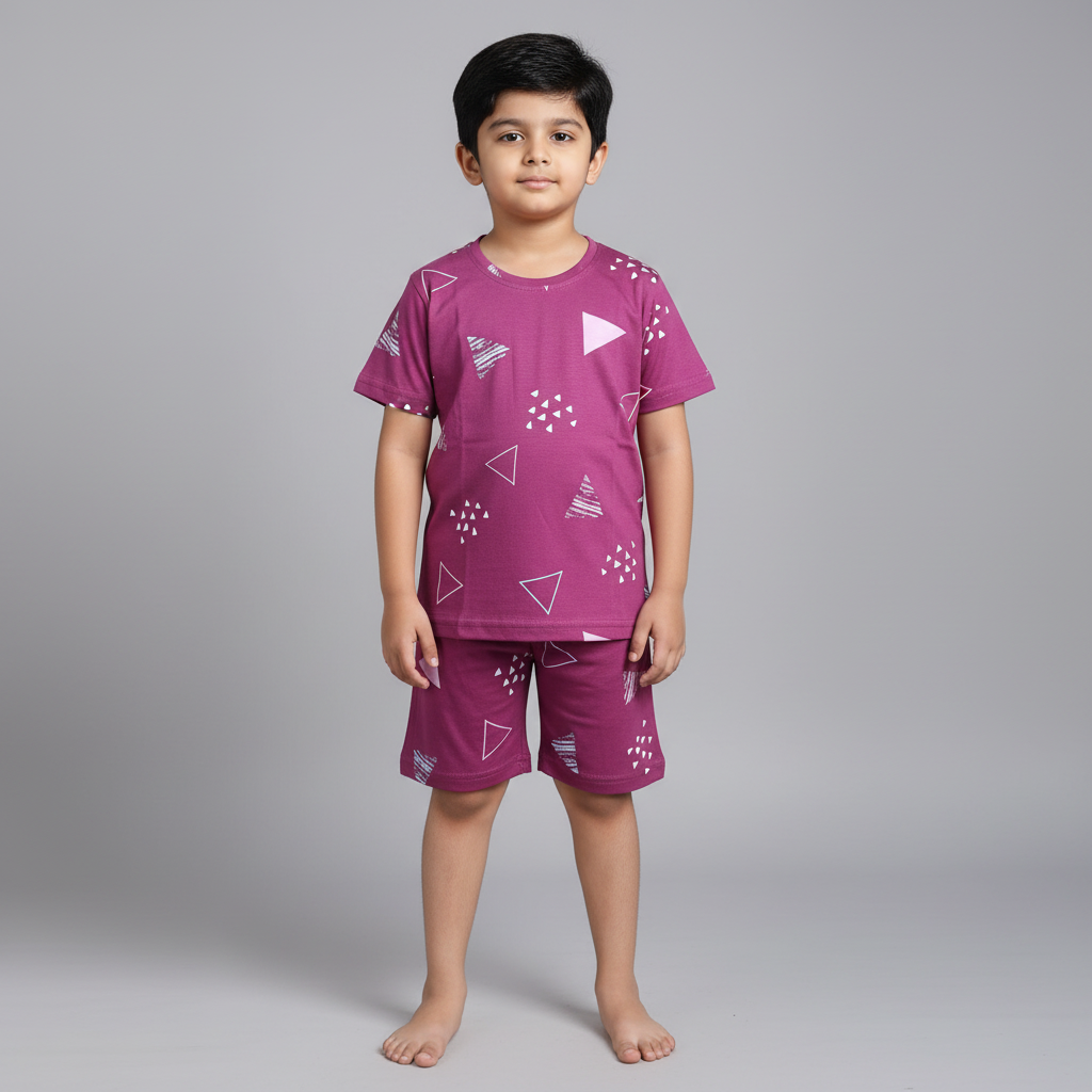 Premium Cotton Kids Night Suit Set (1-12 Years) Soft & Breathable Sleepwear for Boys & Girls