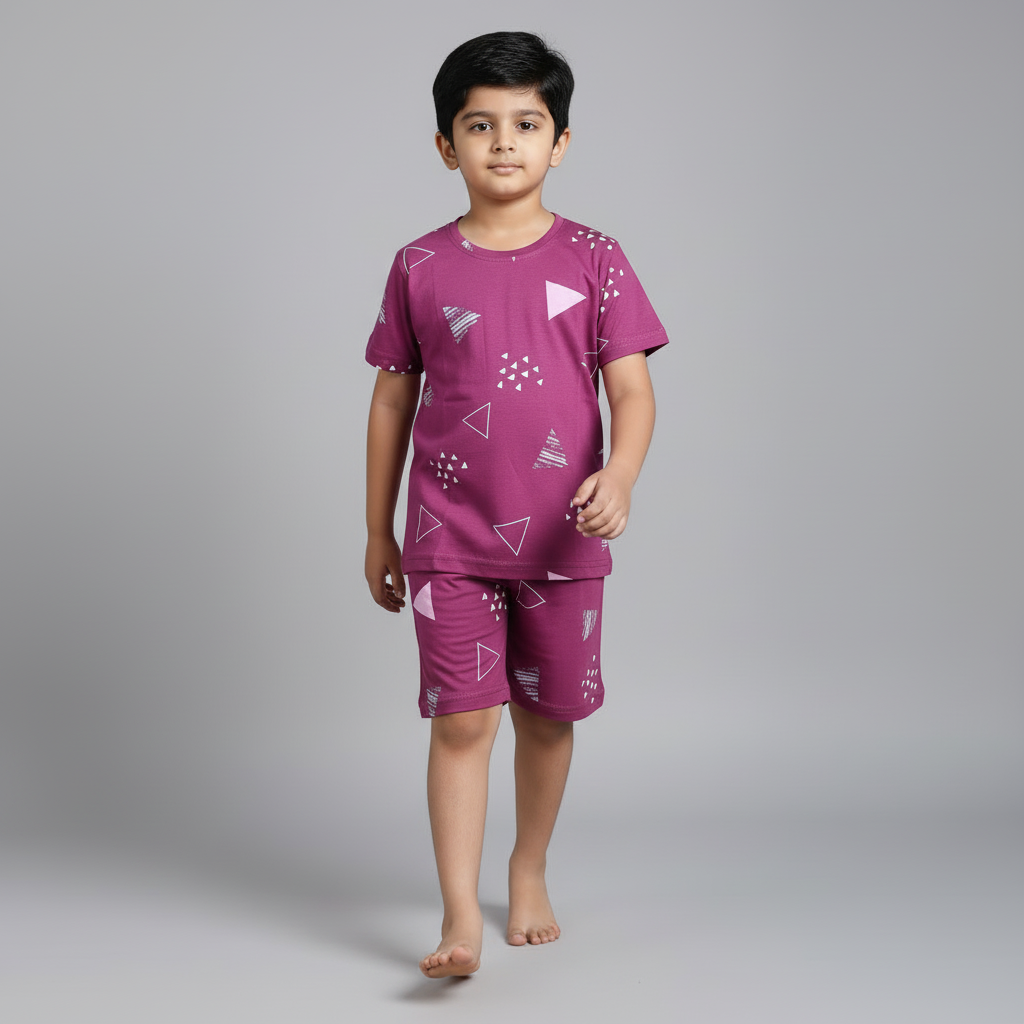 Premium Cotton Kids Night Suit Set (1-12 Years) Soft & Breathable Sleepwear for Boys & Girls