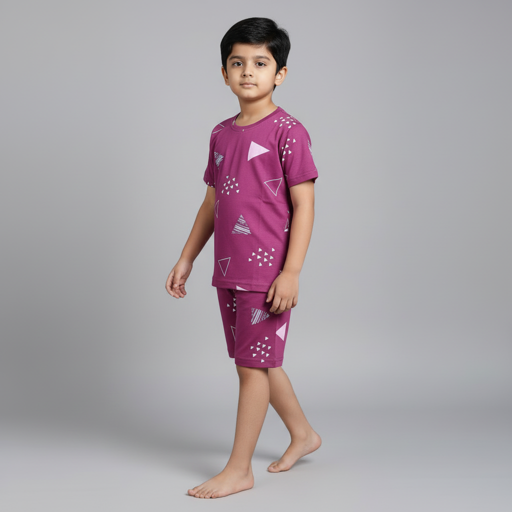 Premium Cotton Kids Night Suit Set (1-12 Years) Soft & Breathable Sleepwear for Boys & Girls