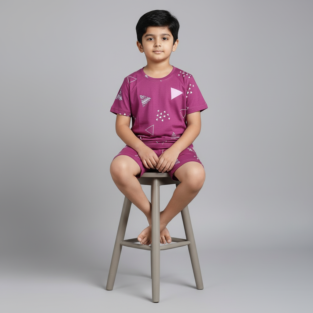 Premium Cotton Kids Night Suit Set (1-12 Years) Soft & Breathable Sleepwear for Boys & Girls